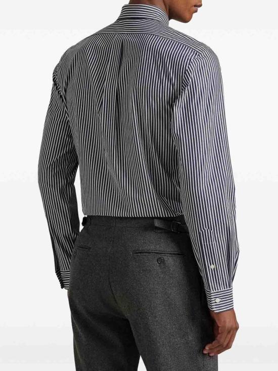 26SS 폴로 랄프로렌 커스텀핏 코튼 포플린 스트라이프 셔츠 710929346002 Pink - POLO RALPH LAUREN