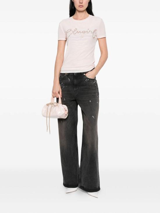 26SS 블루걸 반팔 티셔츠 RA6040J390321406 Beige - BLUGIRL