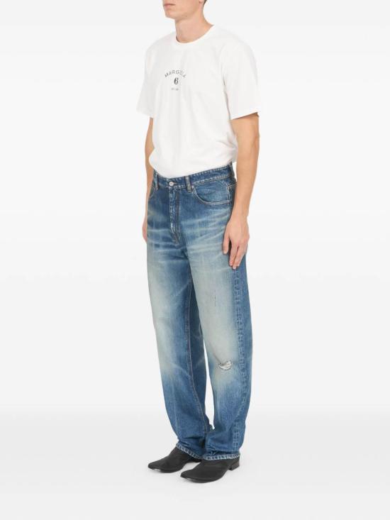 26SS MM6 메종마르지엘라 스트레이트 팬츠 SH2LA0054M30058961 Blue - MM6 MAISON MARGIELA