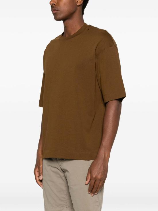 26SS 엠포리오 아르마니 반팔 티셔츠 EM005256AF24740U6203 Brown - EMPORIO ARMANI