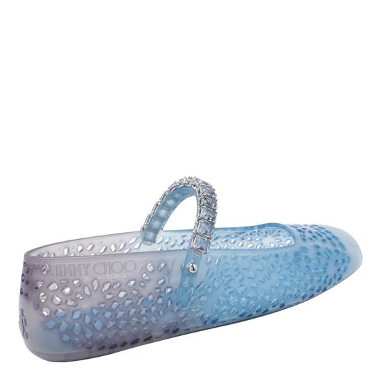 26FW 지미추 플랫 슈즈 THE JELLY TKCDENIM Blue - JIMMY CHOO