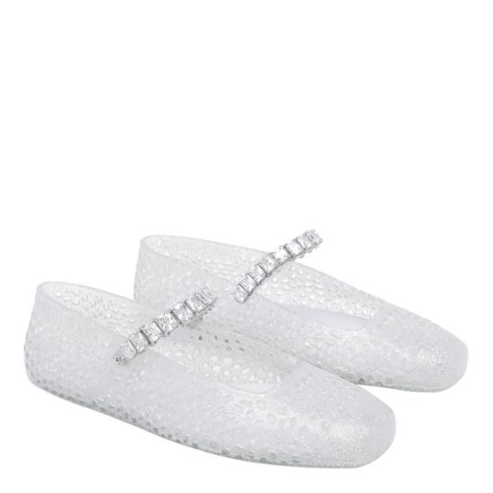 26FW 지미추 플랫 슈즈 THE JELLY NTXCLEAR White - JIMMY CHOO