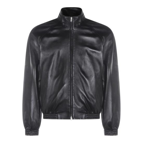 26SS 아크네 스튜디오 레더 자켓 B70168 900 BLACK