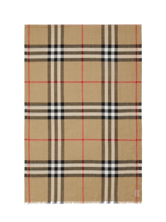 26FW 버버리 체크 울 실크 스카프 8078779 A7026 BEIGE