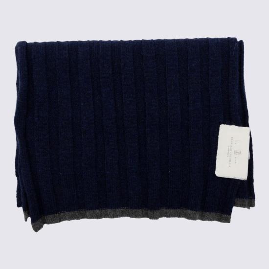26FW 브루넬로 쿠치넬리 머플러/스카프 M2240819 CDJ59 NAVY - BRUNELLO CUCINELLI