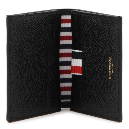 26FW 톰브라운 페블 그레인 더블 카드 홀더 MAW021L 00198001 BLACK - THOM BROWNE