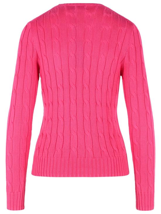 26FW 폴로 랄프로렌 포니 로고 피마코튼 케이블 니트 스웨터 211971869508 Fuchsia - POLO RALPH LAUREN