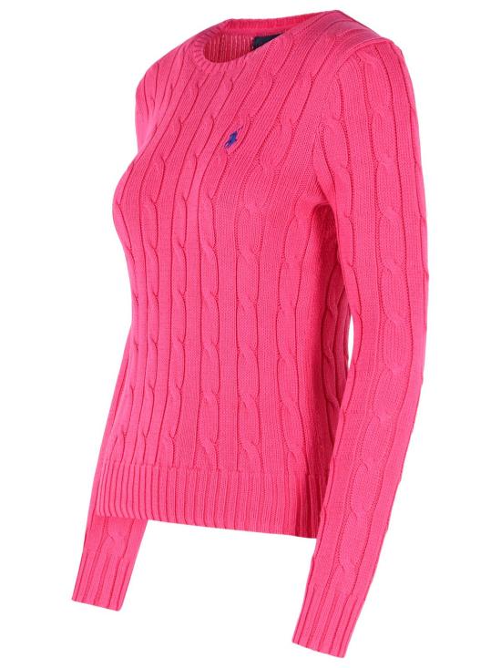 26FW 폴로 랄프로렌 포니 로고 피마코튼 케이블 니트 스웨터 211971869508 Fuchsia - POLO RALPH LAUREN