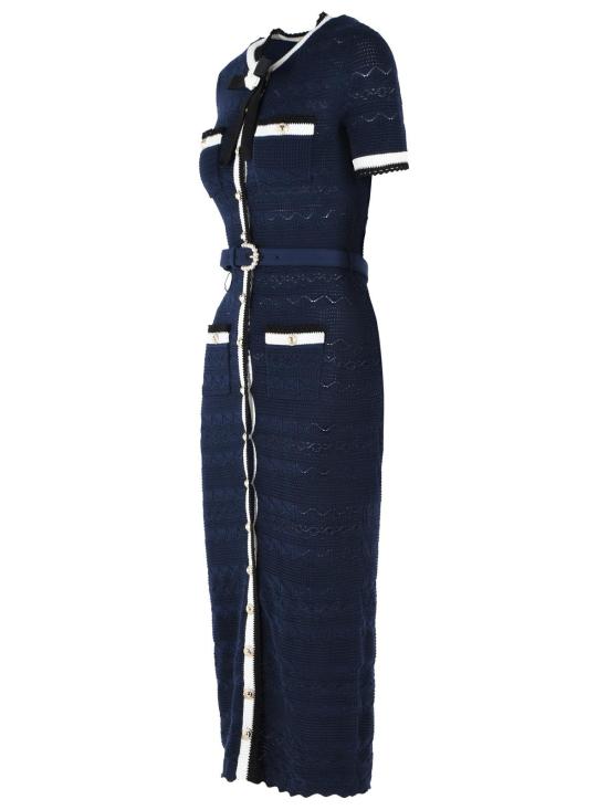 26FW 셀프 포트레이트 미디 원피스 PF26 072MA NNAVY Navy - SELF PORTRAIT
