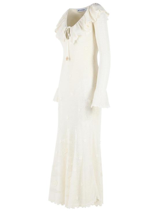 26SS 셀프 포트레이트 미디 원피스 AC26 015M WWHITE White - SELF PORTRAIT