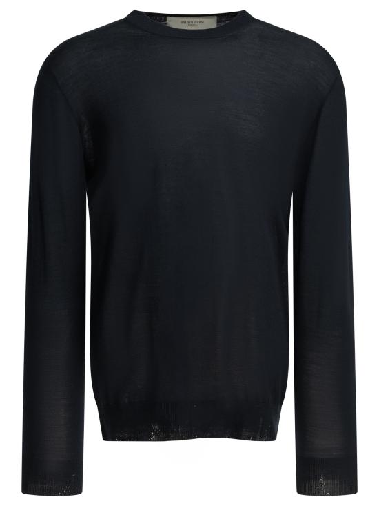 26FW 골든구스 라운드넥 스웨터 GMP00947P00066550501 Blue