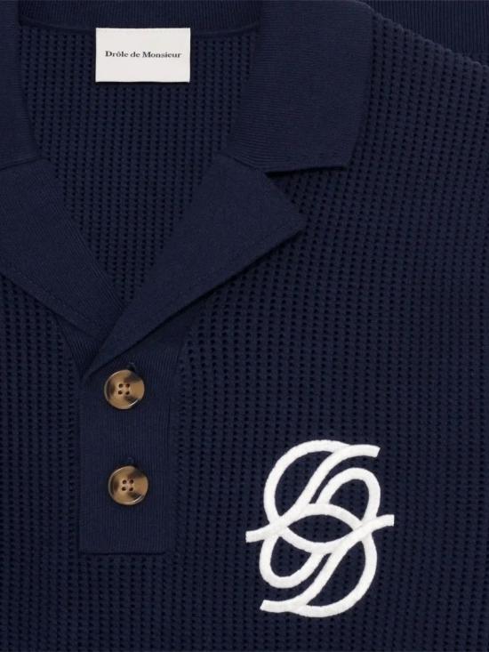 26SS 드롤드무슈 폴로 티셔츠 JPO171CO207NY Blue - DROLE DE MONSIEUR