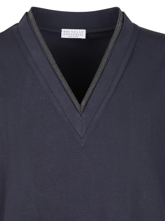26SS 브루넬로 쿠치넬리 반팔 티셔츠 M0T18BD222C4224 Blue - BRUNELLO CUCINELLI