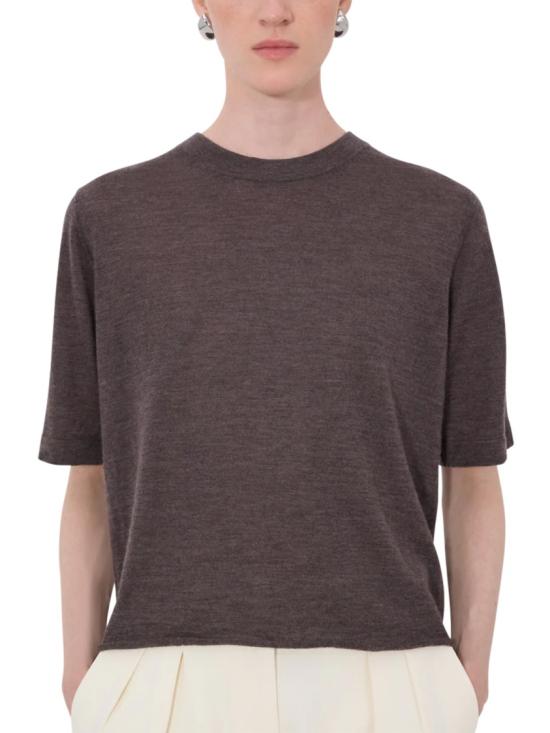 26SS 루루 드 세종 반팔 티셔츠 NALABROWN MELANGE Brown - LOULOU DE SAISON