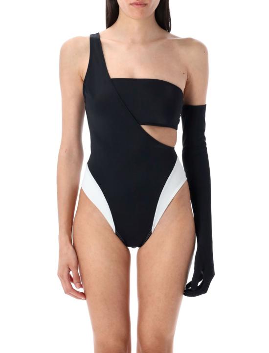 26SS 렛츠 스윔 원피스 수영복 LSW006SSBLACK WHIT Black
