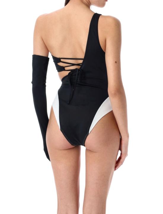 26SS 렛츠 스윔 원피스 수영복 LSW006SSBLACK WHIT Black - LET'S SWIM