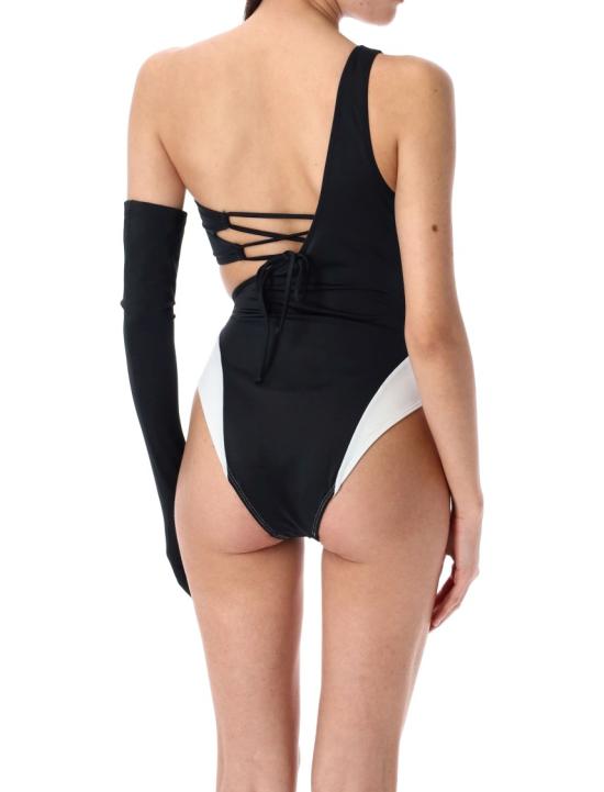 26SS 렛츠 스윔 원피스 수영복 LSW006SSBLACK WHIT Black - LET'S SWIM