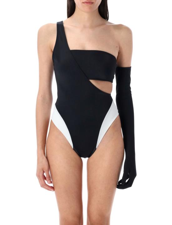 26SS 렛츠 스윔 원피스 수영복 LSW006SSBLACK WHIT Black - LET'S SWIM