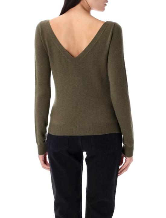 25FW 생로랑 스웨터 808068YALL21333 Green - SAINT LAURENT