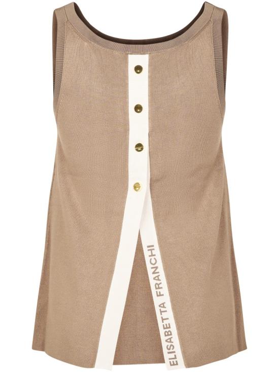 26SS 엘리자베타프랜치 탑 TK72S61E2727 Brown - ELISABETTA FRANCHI