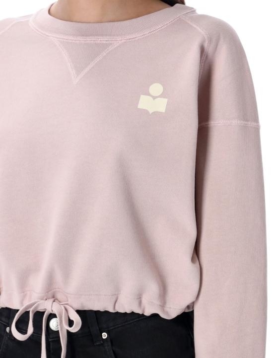 25FW 이자벨마랑에뚜왈 로고 프린트 드로스트링 스웨트셔츠 SW0005FAC3M07ELKEC Pink - ISABEL MARANT ETOILE