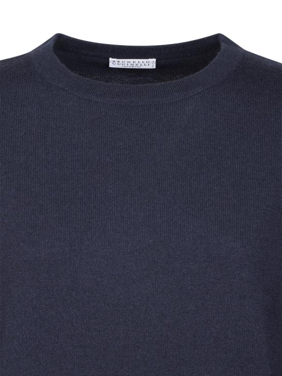 26SS 브루넬로 쿠치넬리 니트웨어 M12144400C4224 Blue - BRUNELLO CUCINELLI