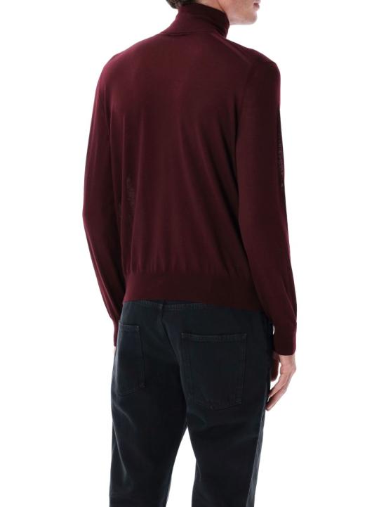25FW 생로랑 울 터틀넥 스웨터 821739Y76GM6040 Burgundy - SAINT LAURENT