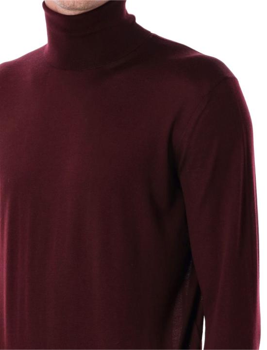 25FW 생로랑 울 터틀넥 스웨터 821739Y76GM6040 Burgundy - SAINT LAURENT