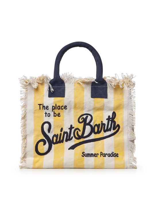 26SS 세인트바쓰 토트백 VANI001 09510L Yellow cream blue - MC2 SAINT BARTH