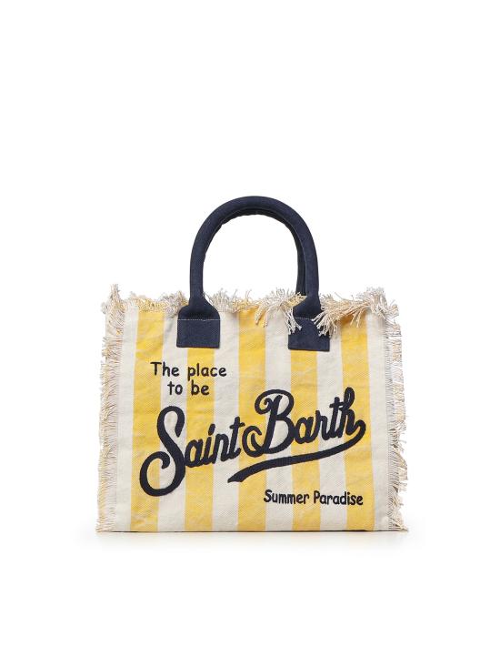 26SS 세인트바쓰 토트백 VANI001 09510L Yellow cream blue