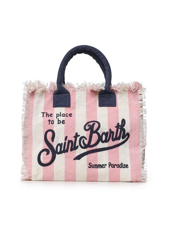 26SS 세인트바쓰 토트백 VANI001 02626L PINK WHITE - MC2 SAINT BARTH