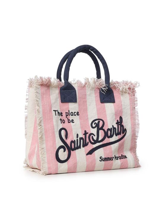 26SS 세인트바쓰 토트백 VANI001 02626L PINK WHITE - MC2 SAINT BARTH