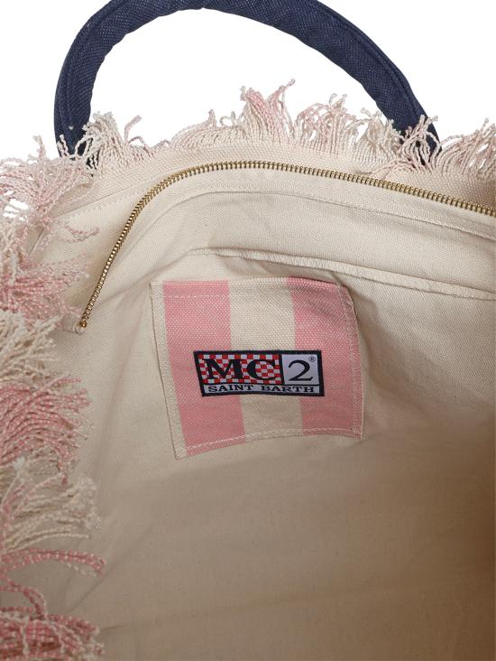 26SS 세인트바쓰 토트백 VANI001 02626L PINK WHITE - MC2 SAINT BARTH