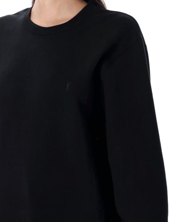 25FW 생로랑 긴팔 티셔츠 823184Y36SW1000 Black - SAINT LAURENT