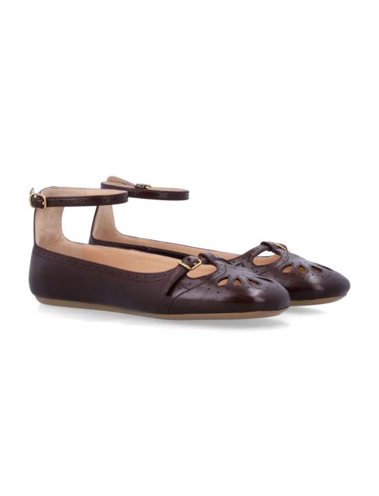 25FW 끌로에 플랫 슈즈 CHC25W14VUN56D Burgundy - CHLOE