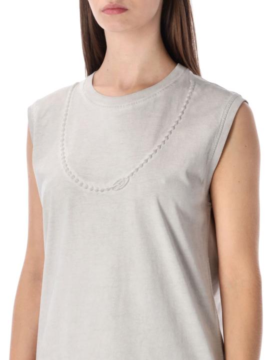 26SS 디젤 코튼 엠보스드 체인 숏 드레스 A209590JMBJ141 Grey - DIESEL