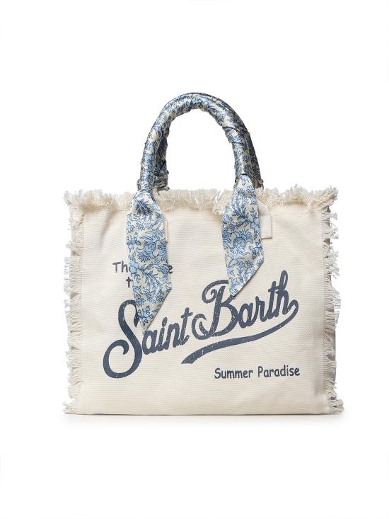 26SS 세인트바쓰 토트백 VANI045 09243L WHITE light blue - MC2 SAINT BARTH