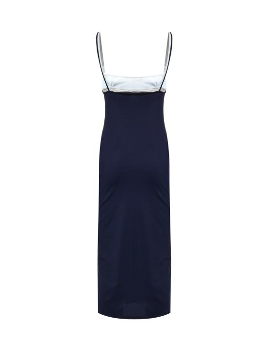 26FW 미우미우 미디 원피스 MF6436 122RF0008 Blue - MIU MIU