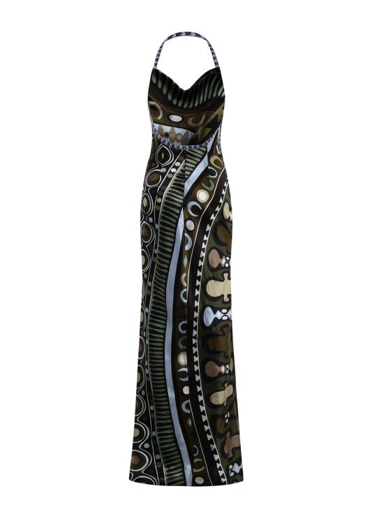 26SS 푸찌 롱 원피스 6HRI10 6H888064 KHAKI BLUE - PUCCI