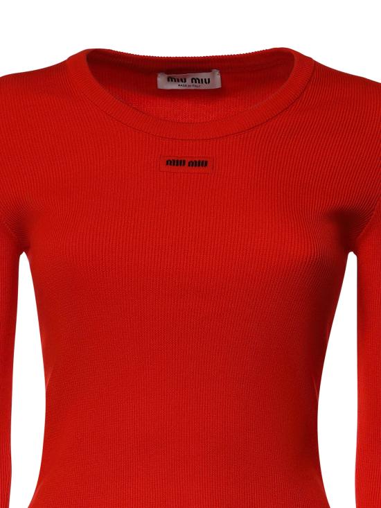 26FW 미우미우 스웨터 MML05V 1902F0049 ORANGE - MIU MIU