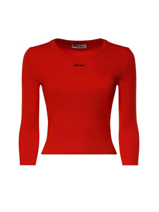 26FW 미우미우 스웨터 MML05V 1902F0049 ORANGE