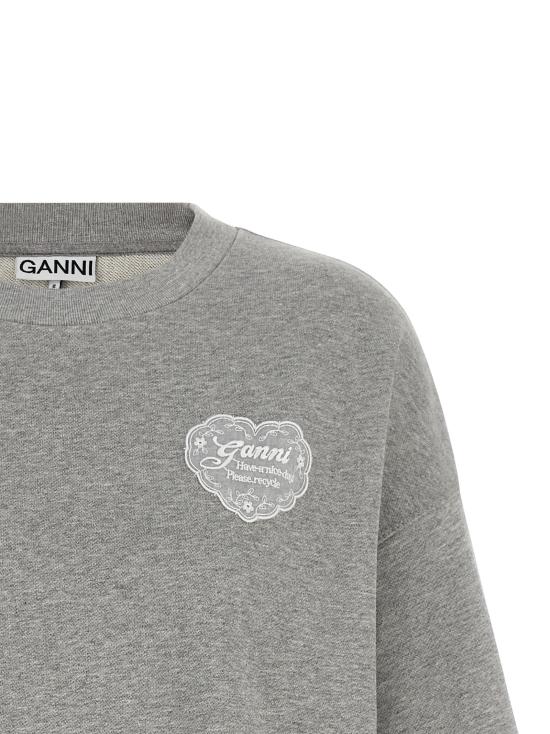 26FW 가니 긴팔 티셔츠 이솔리 스웨트셔츠 그레이 - GANNI