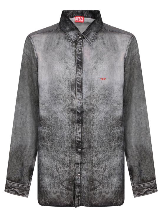 26FW 디젤 데님 셔츠 A18622 0LKCT 02 Grey