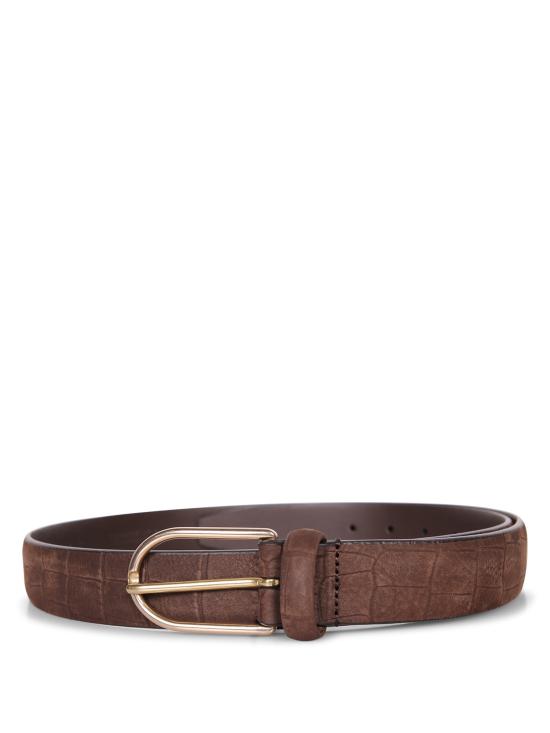 26FW 델 오글리오 가죽 벨트 0325 3851 07 PL46 M1 Brown