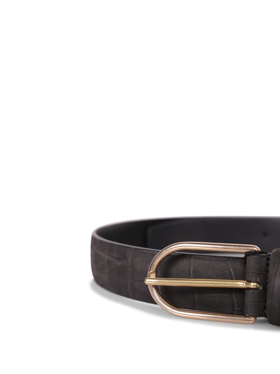 26FW 델 오글리오 가죽 벨트 0325 3851 07 PL46 N1 Black - DELL'OGLIO