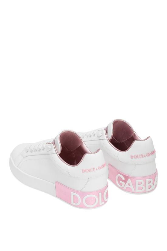 26FW 돌체앤가바나 카프스킨 나파 포르토피노 스니커즈 CK1544AX615 87587 Bianco rosa - DOLCE & GABBANA