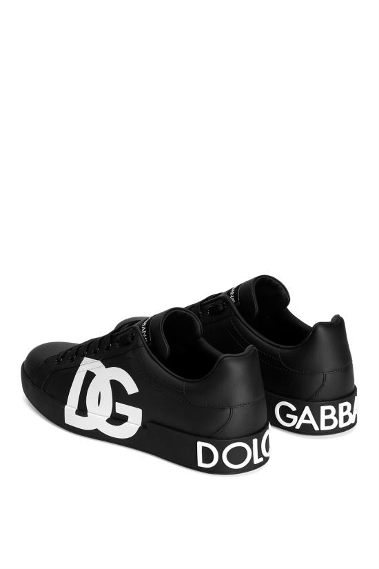 26FW 돌체앤가바나 DG 로고 카프스킨 나파 포르토피노 스니커즈 CS1772AC330 8B956 NERO NERO - DOLCE & GABBANA
