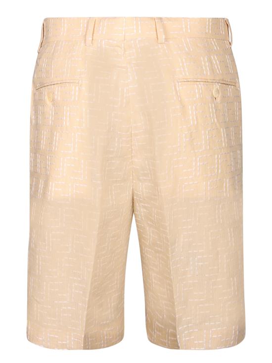 25SS 펜디 리넨 FF 자카드 쇼츠 FB0821 AU6Y F0PKL Beige - FENDI