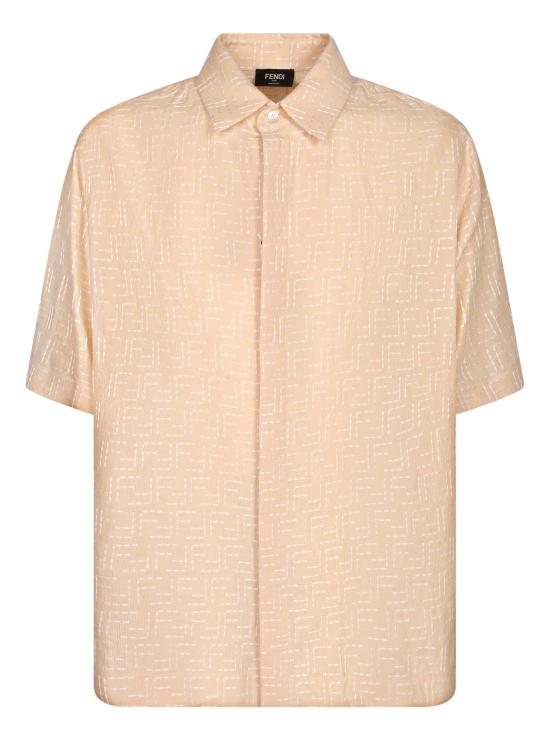 25SS 펜디 FF 자카드 셔츠 FS1317 AU6Y F0PKL Beige