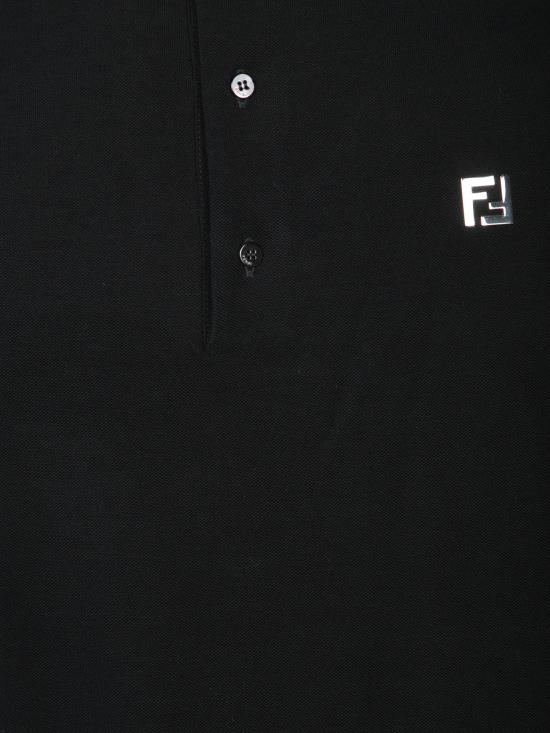 25SS 펜디 FF 메탈 피케 폴로 티셔츠 FY0985 AUA5 F0QA1 Black - FENDI